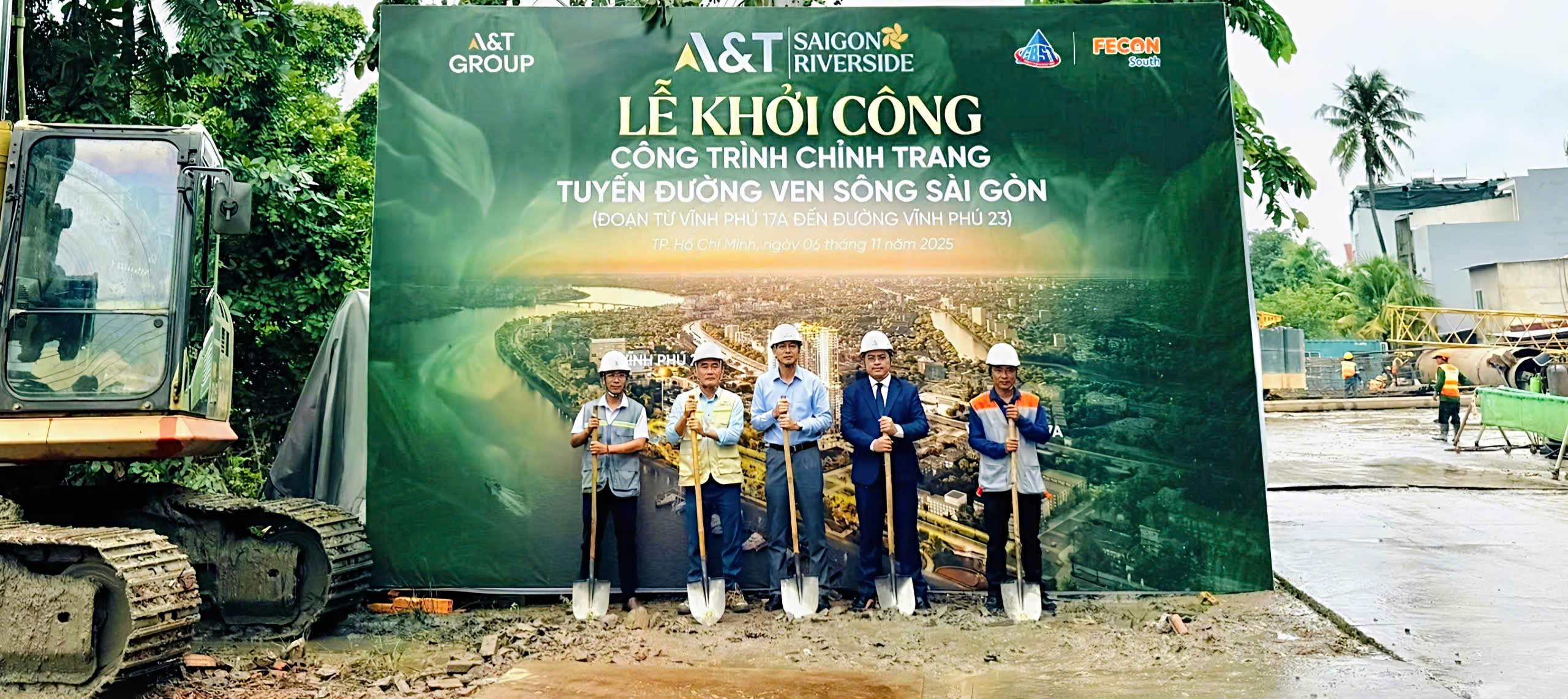 A&T Group khởi công chỉnh trang tuyến đường ven sông Sài Gòn – Bước đệm cho khu đô thị ven sông hiện đại